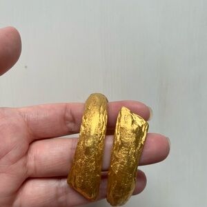 YSL Vintage Hammered Cuff Wrap Bracelet